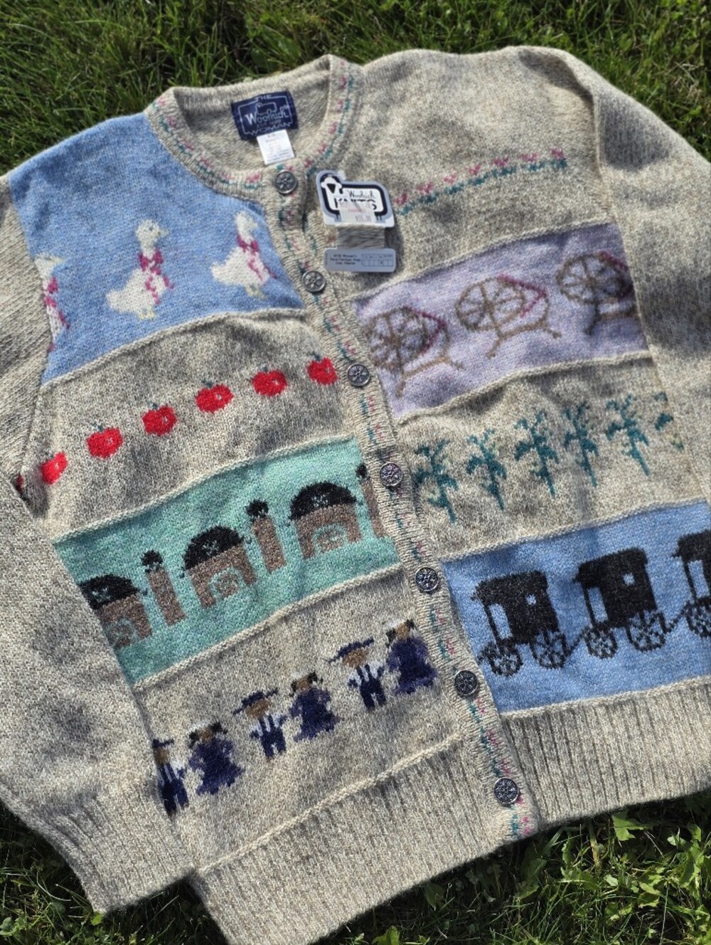 *VTG/NWT* WOOLRICH Farm Sweater, Vintage Duck And Amish Country Cardigan